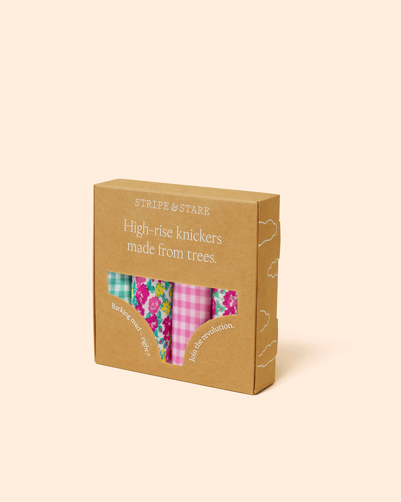 High Rise Brief Four Pack - Neon Meadow Charming Garment Enterprises Co