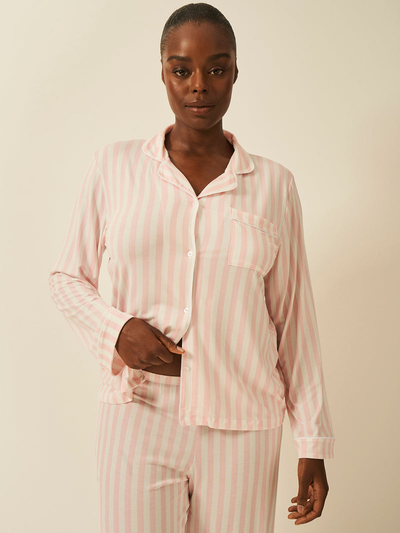 Long Pajama Set - Candy Pink Stripe Wholegood Inter-United Ltd