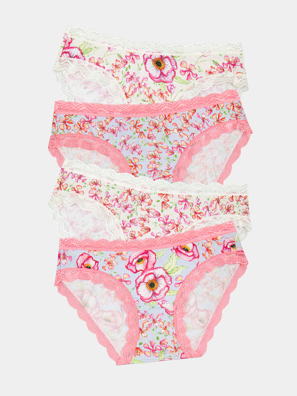 The Original Brief Four Pack - Pastel Poppy Charming Garment Enterprises Co