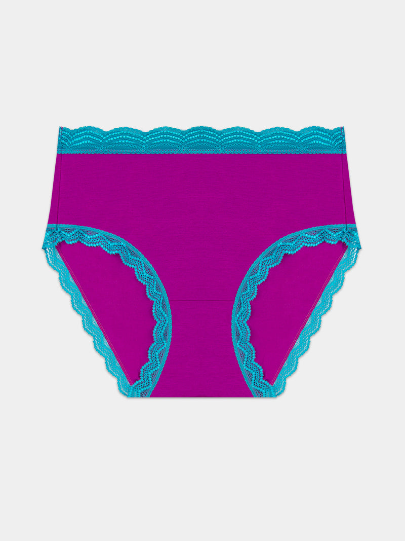 High Rise Brief - Electric Fuchsia & Teal Charming Garment Enterprises Co