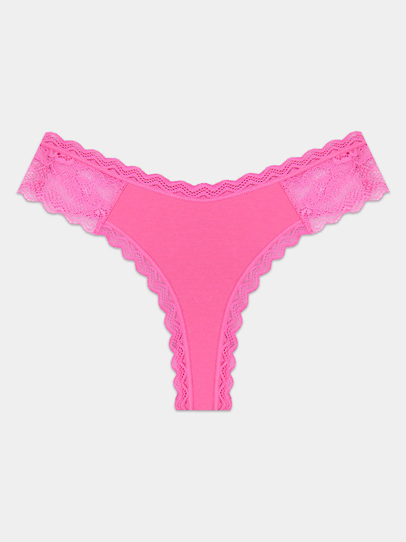 Eco Lace Thong - Pink Cosmos Hop Lun Limited