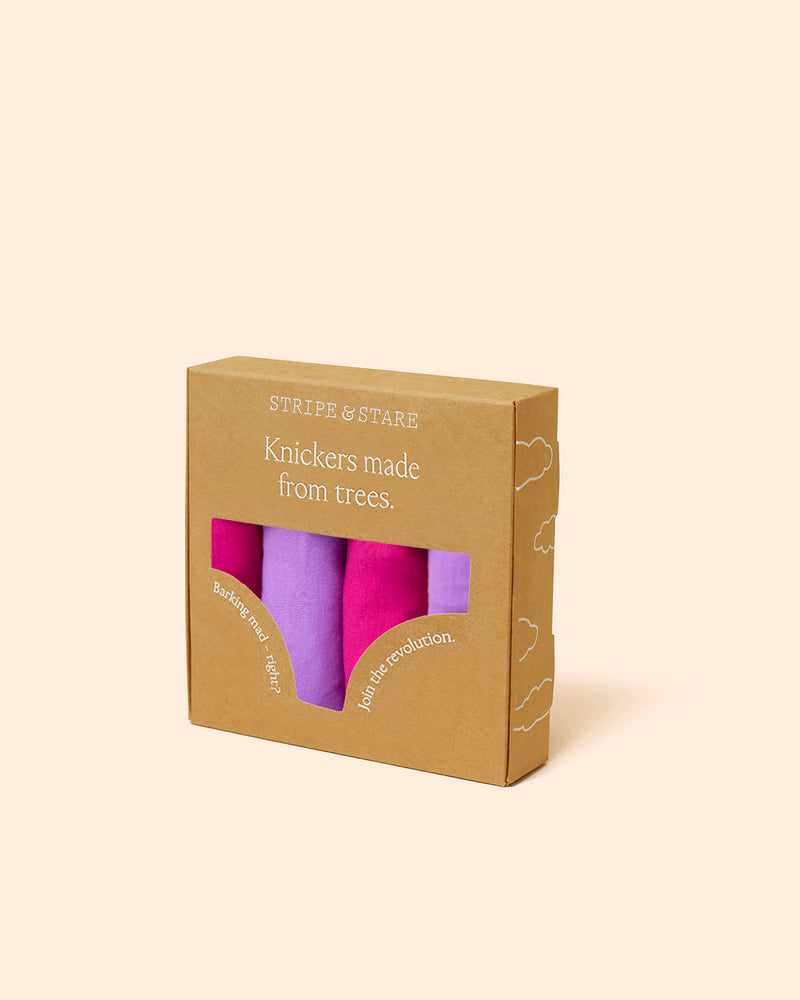 The Original Brief Four Pack - Pinks & Purples Charming Garment Enterprises Co