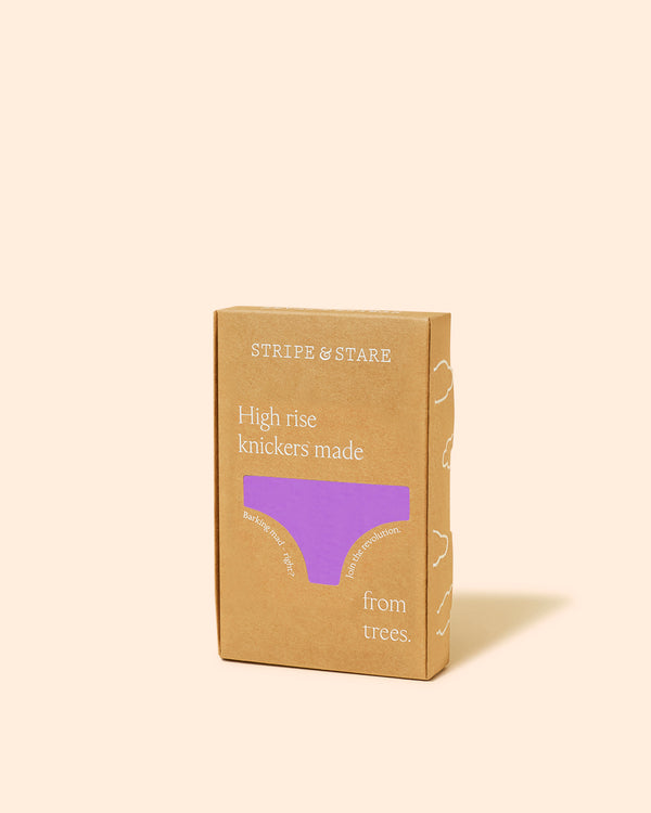 High Rise Brief - Purple Stripe & Stare