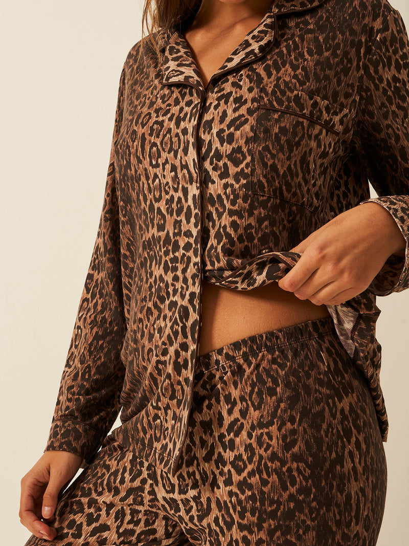 Long Pajama Set - RIXO Classic Leopard