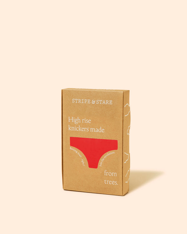 High Rise Brief - Red Stripe & Stare