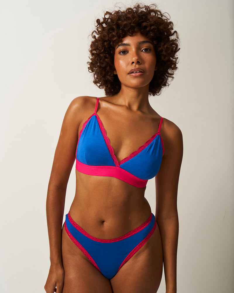 Thong - Sapphire and Raspberry Charming Garment Enterprises Co