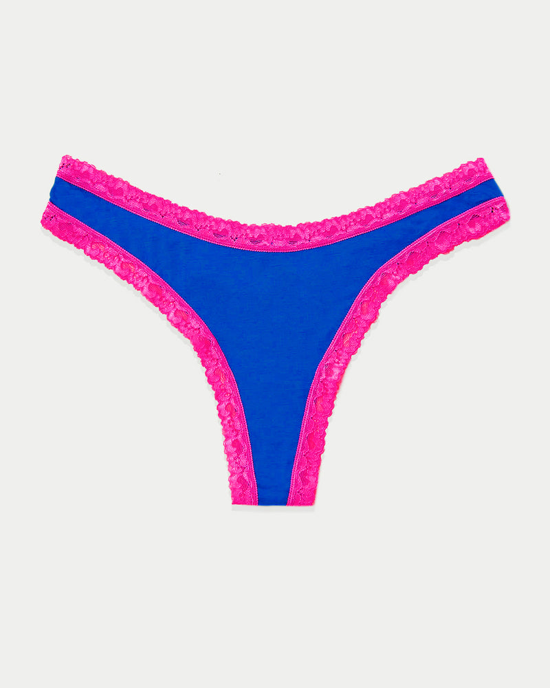 Thong - Sapphire and Raspberry Charming Garment Enterprises Co