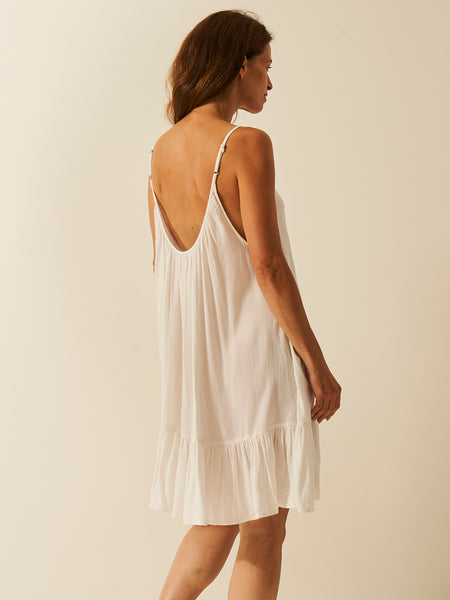 Seersucker Mini Frill Everywhere Dress - Buttercream Fast Track Sourcing FZC LLC