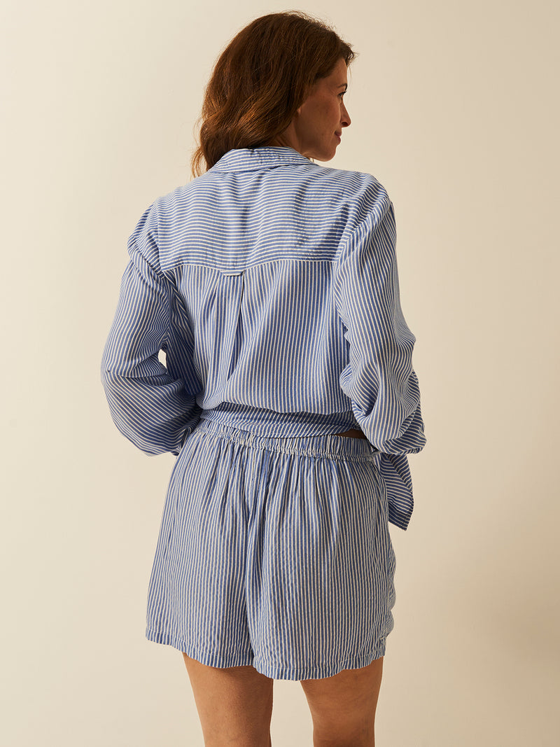 Seersucker Boxer Short - Amparo Blue Fast Track Sourcing FZC LLC