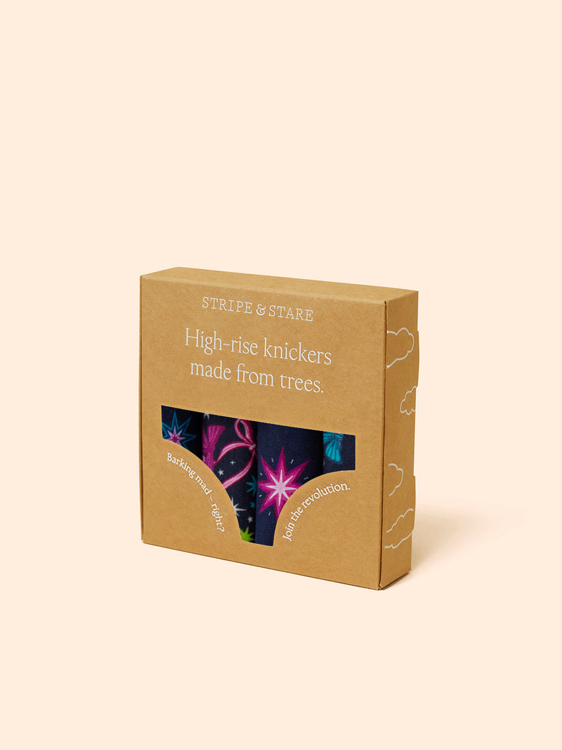 High Rise Brief Four Pack - Sparkling Skies Wholegood Inter-United Ltd