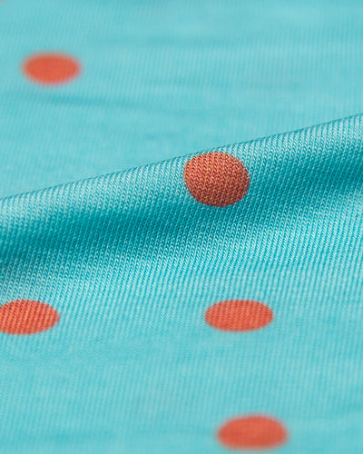 High Rise Brief - Turquoise and Coral Spots Stripe & Stare