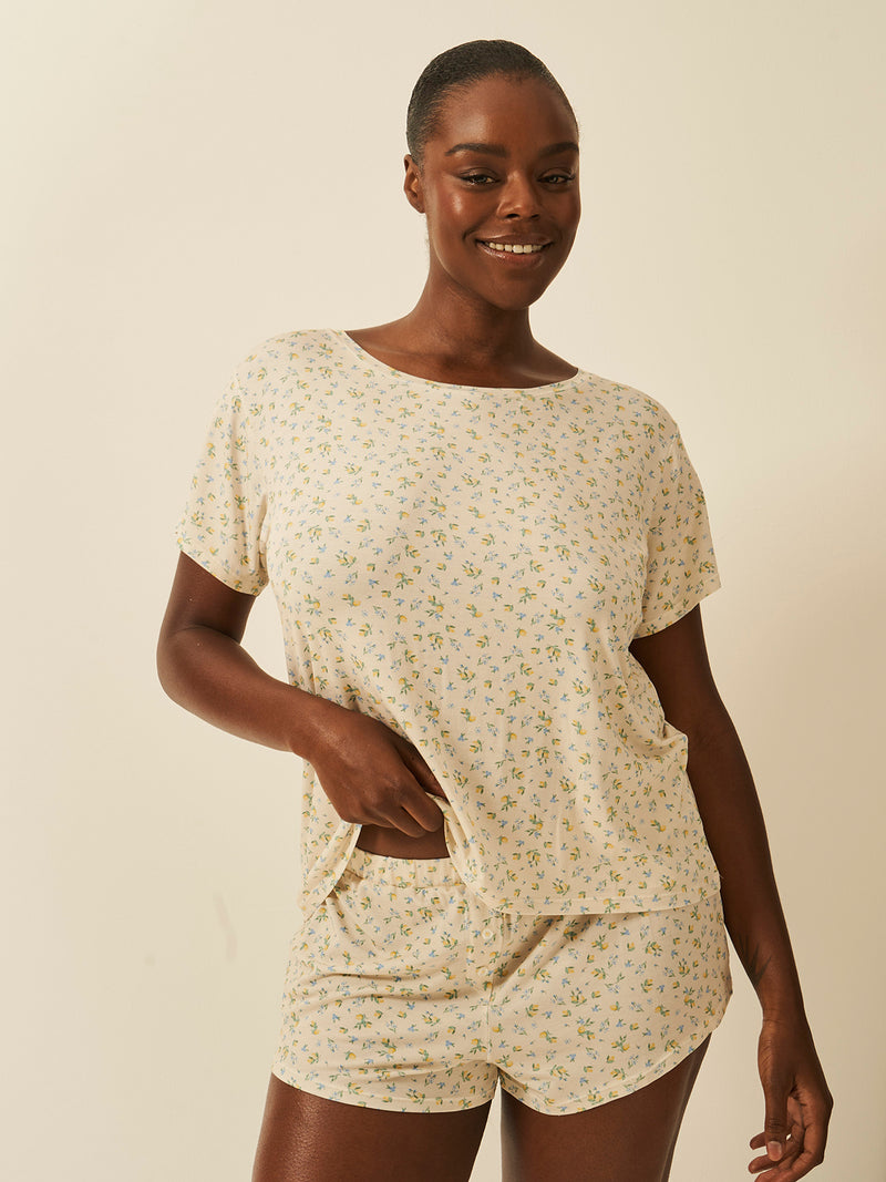 T-shirt & Short Pajama Set - Summer Lemon Charming Garment Enterprises Co