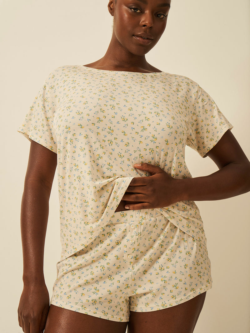 T-shirt & Short Pajama Set - Summer Lemon Charming Garment Enterprises Co