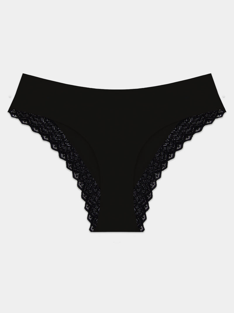 ZigZag Lace Brazilian Brief - Black Hop Lun Limited