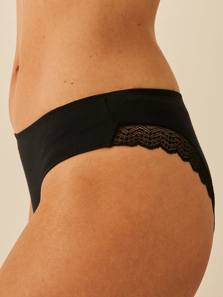 ZigZag Lace Brazilian Brief - Black Hop Lun Limited