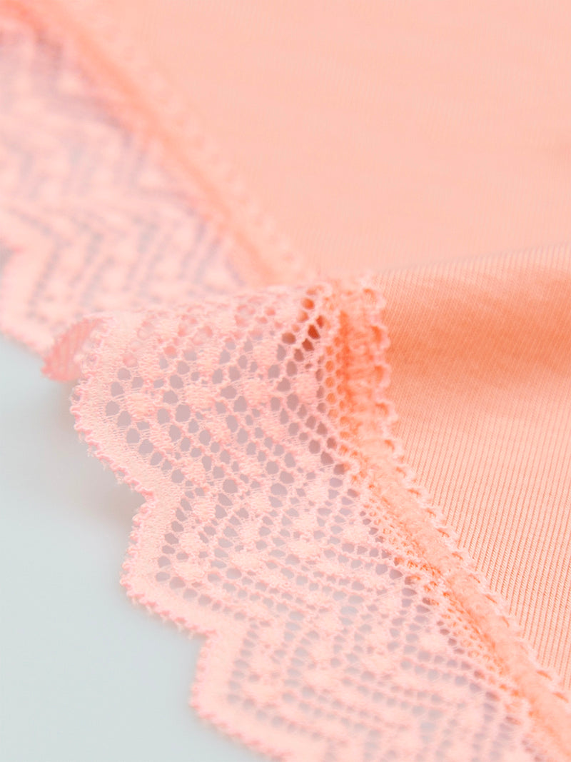 ZigZag Lace Brazilian Brief - Peach Pop Hop Lun Limited