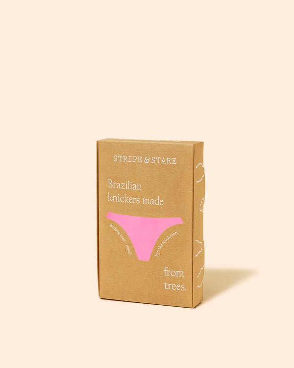 Brazilian Brief - Hot Pink Block Out Stripe & Stare®
