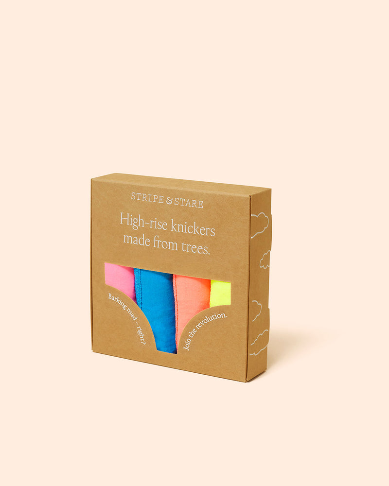 High Rise Brief Four Pack - Neon Brights Charming Garment Enterprises Co