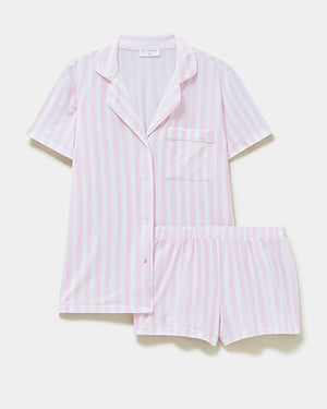 ☆DOROSIWA☆ Minimal Garments Lyocell Stripe Pajama Set Shor Minimal Garments Lyocell Stripe Pajama Set (Long) - 도로시와