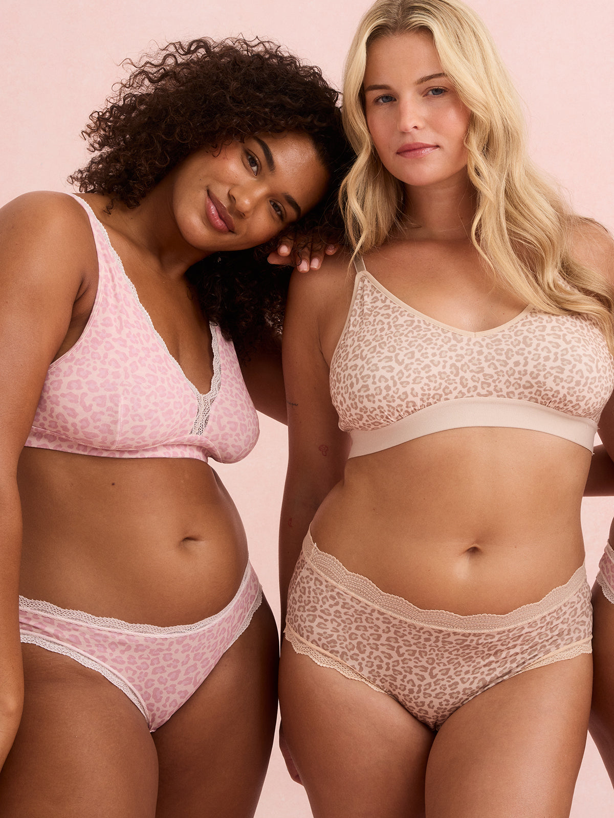 Lace Plunge Bra - Pink-a-boo Leopard Charming Garment Enterprises Co
