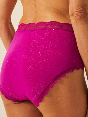 High Rise Brief - Sparkle Fuchsia