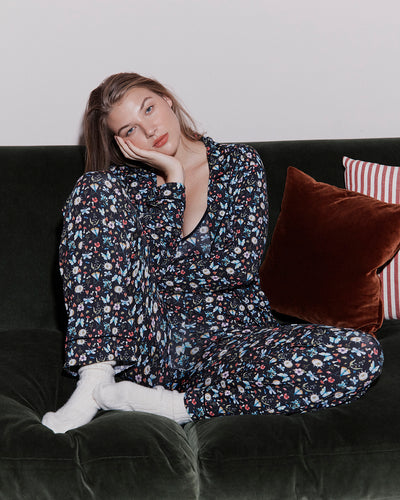 Long Pajama Set - Enchanted Stripe & Stare