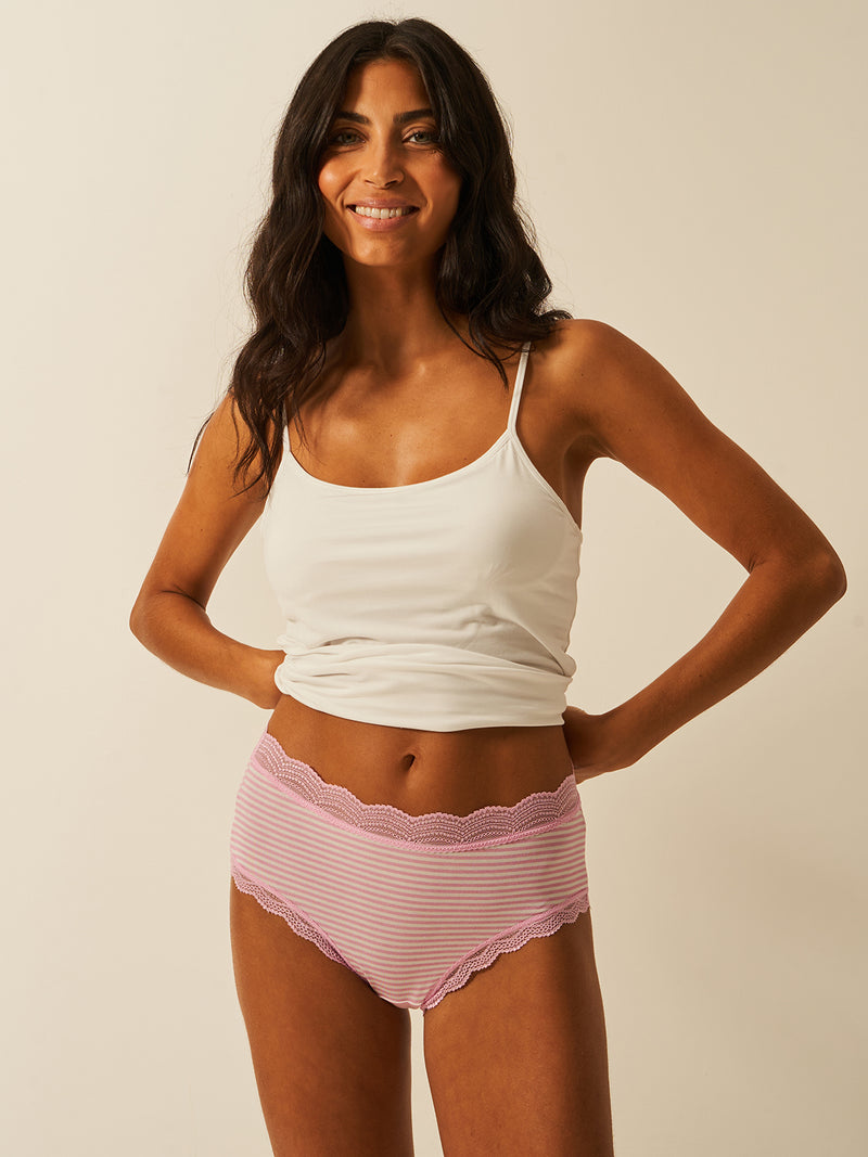 High Rise Brief Four Pack - Spots & Stripes Stripe & Stare