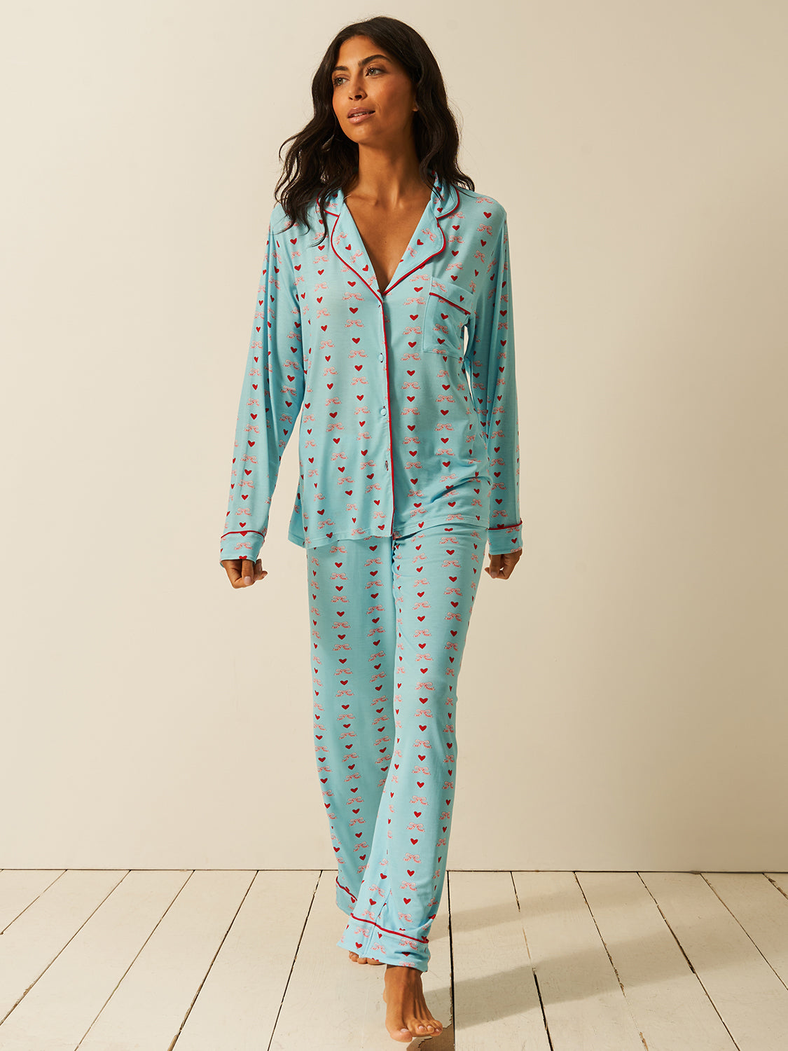 Buy Women Built X S&S Long Pajama Set - Bows Charming Garment Enterprises Co