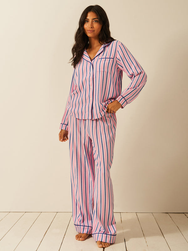 Soft Brushed Woven Pajama Top - Lazy Sunday