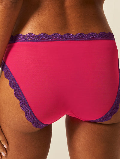 Mesh Original Brief - Raspberry & Purple Stripe & Stare