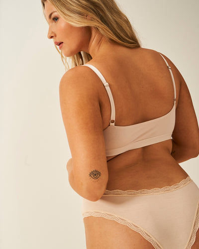 Lace Square Bra - Sand Stripe & Stare