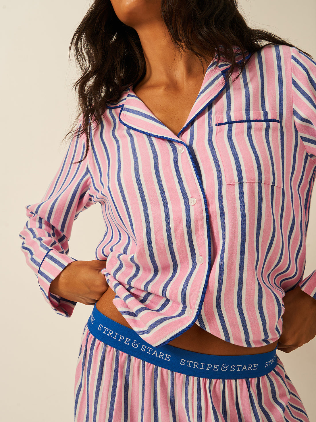 Soft Brushed Woven Pajama Top - Lazy Sunday