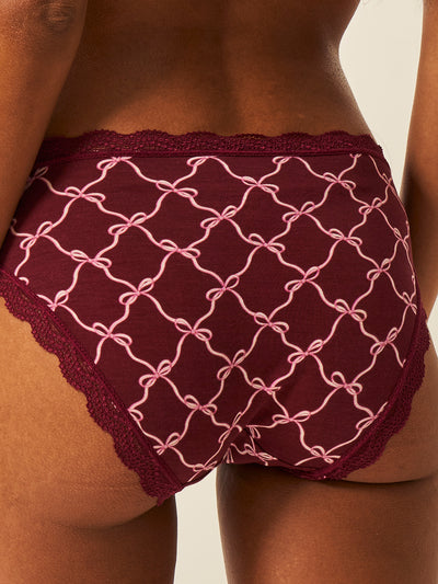 The Original Brief - Rouge Bow Stripe & Stare