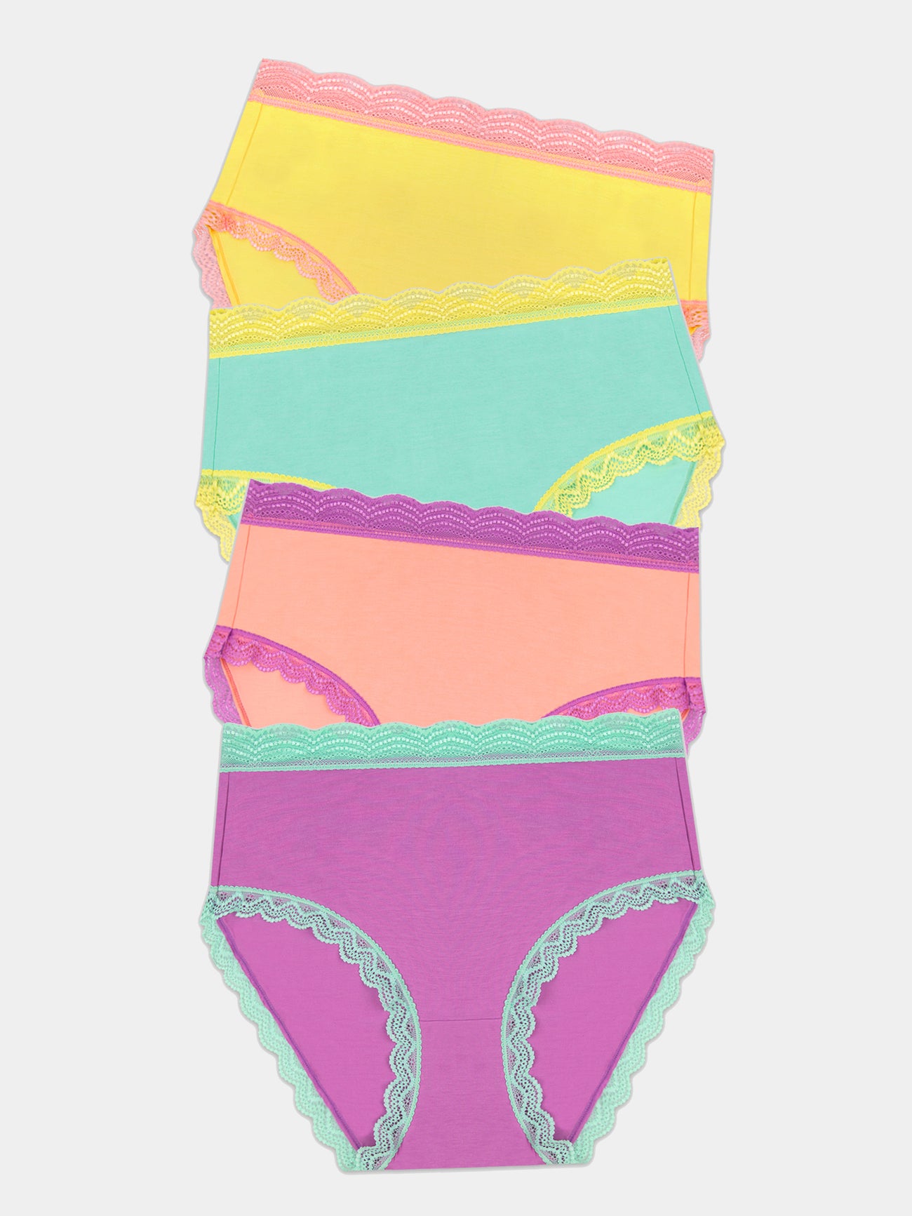 High Rise Brief Four Pack - Iridescent Pastel Wholegood Inter-United Ltd