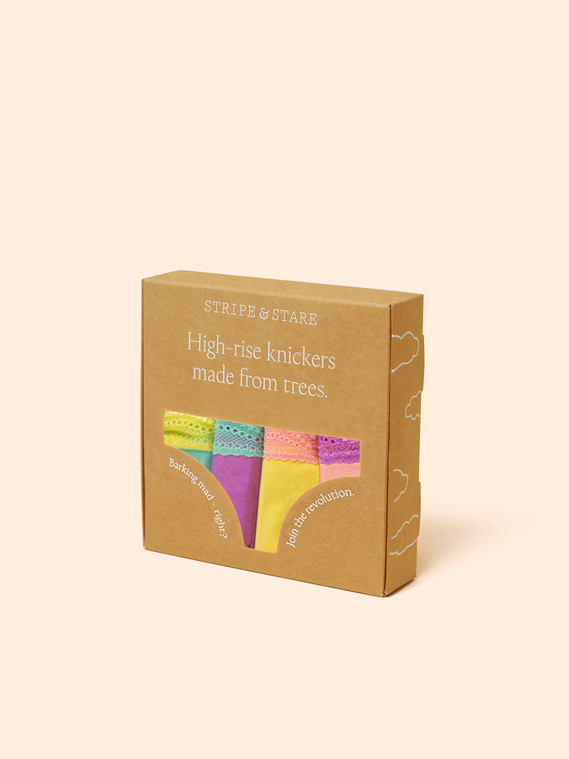 High Rise Brief Four Pack - Iridescent Pastel Wholegood Inter-United Ltd
