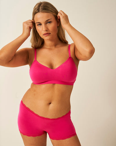 Smooth Sculpt Padded Bra - Raspberry Stripe & Stare