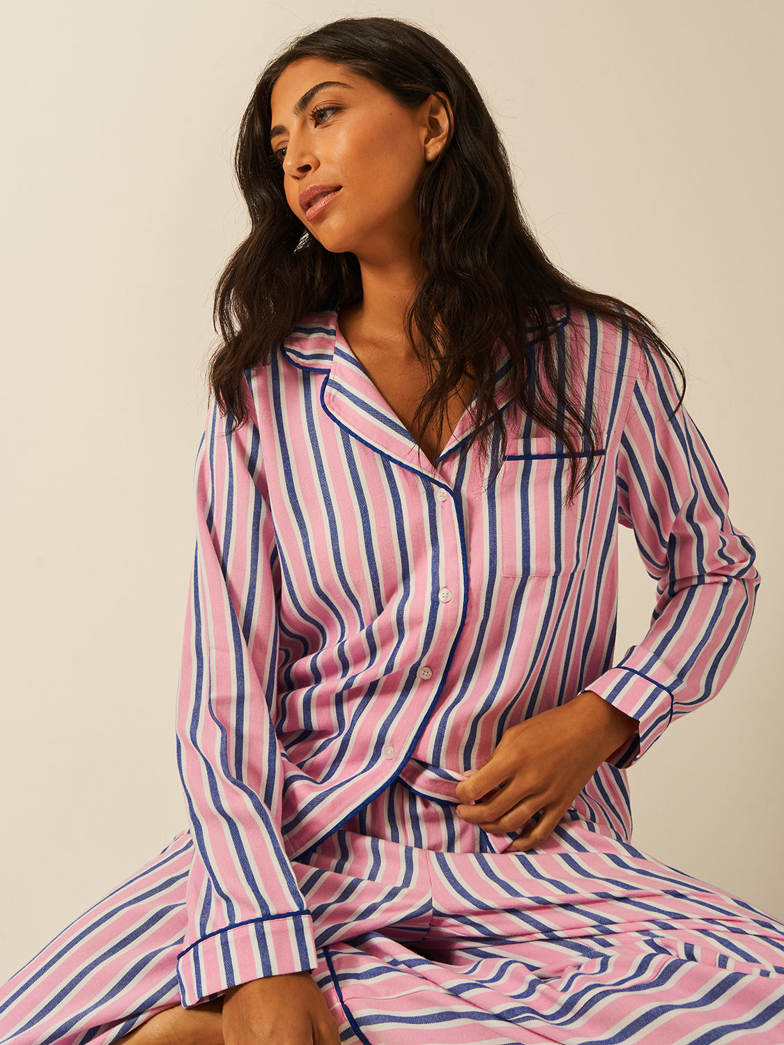 Soft Brushed Woven Pajama Top - Lazy Sunday Fast Track Sourcing FZC LLC