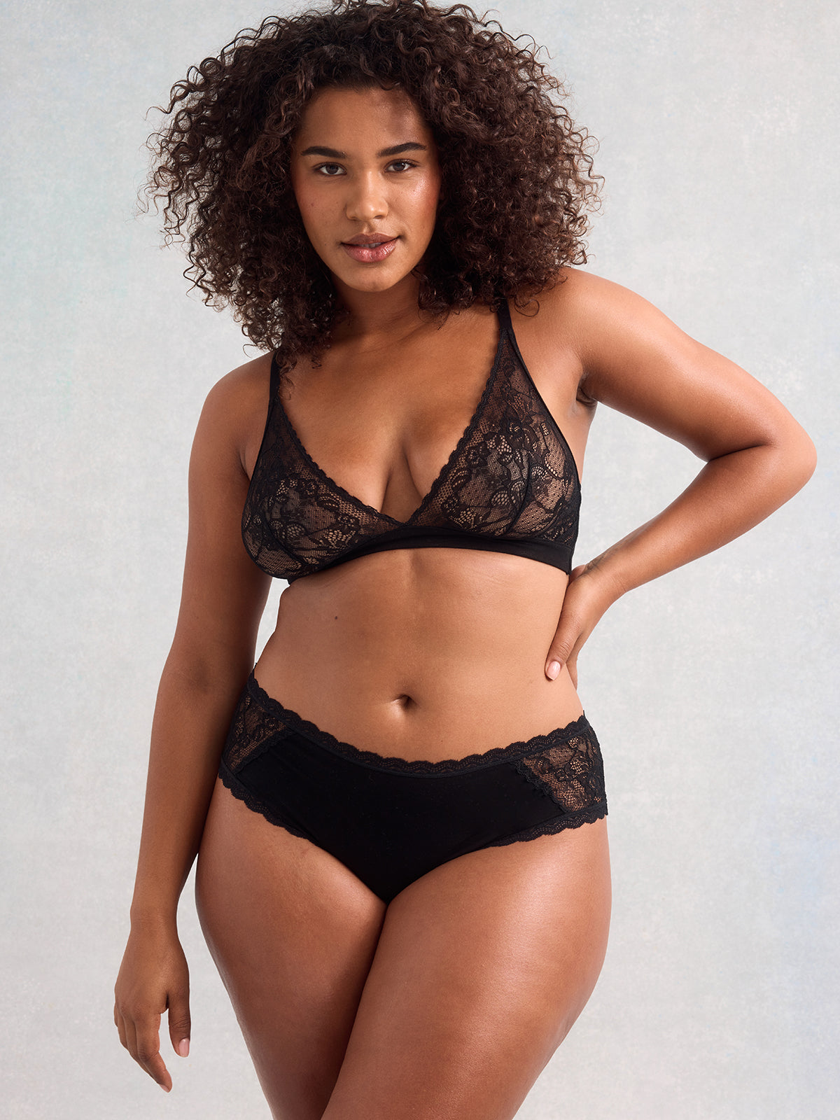 Eco Lace High Rise Brief - Black Hop Lun Limited