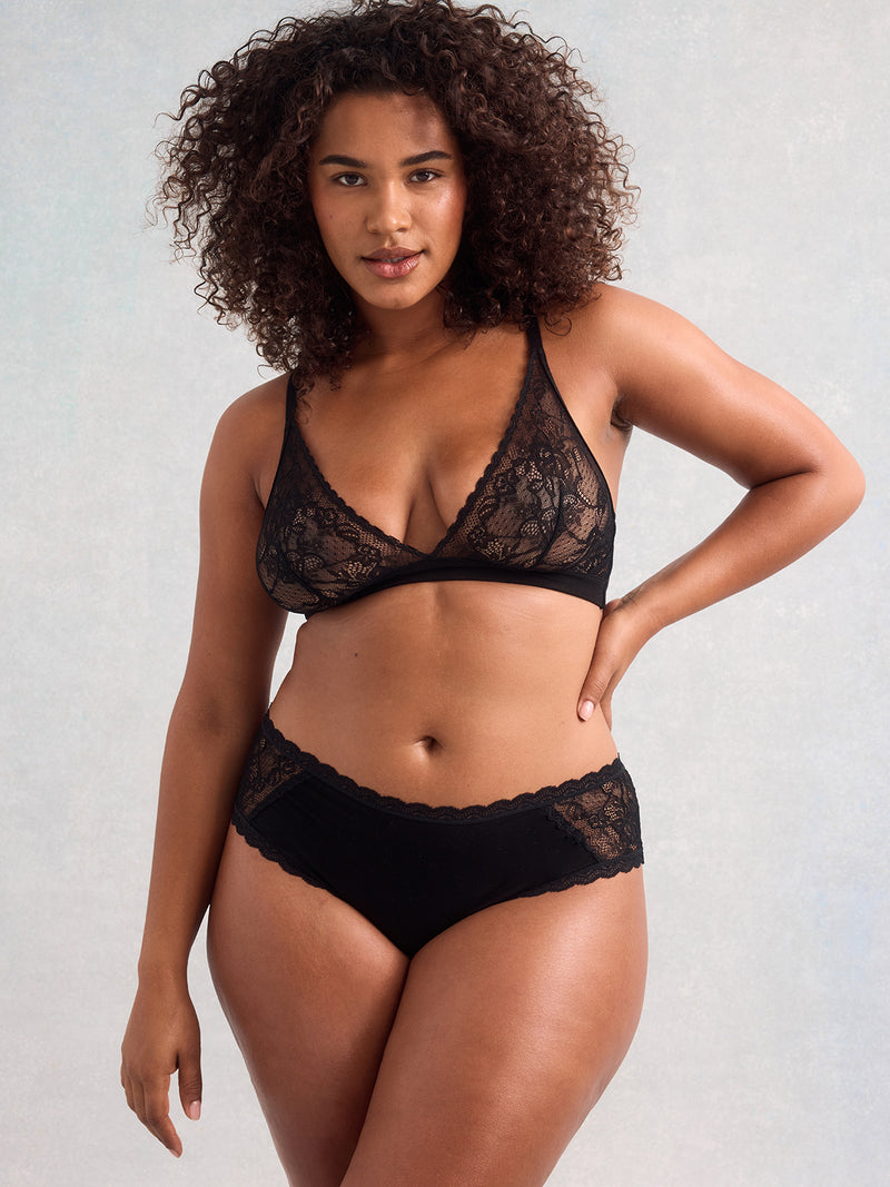 Eco Lace High Rise Brief - Black Hop Lun Limited