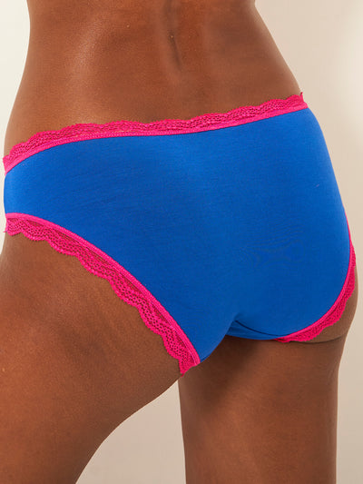 The Original Brief - Sapphire and Raspberry Stripe & Stare