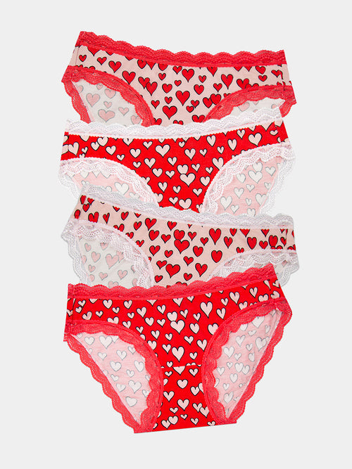 The Original Brief Four Pack - Ace of Hearts Stripe & Stare