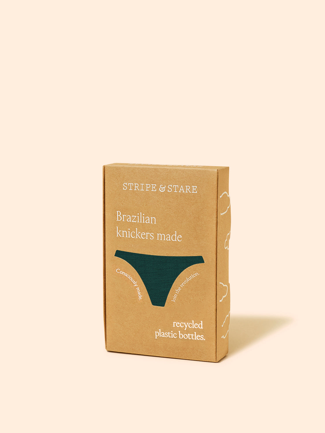 Eco Lace Brazilian Brief - Alpine Green Hop Lun Limited