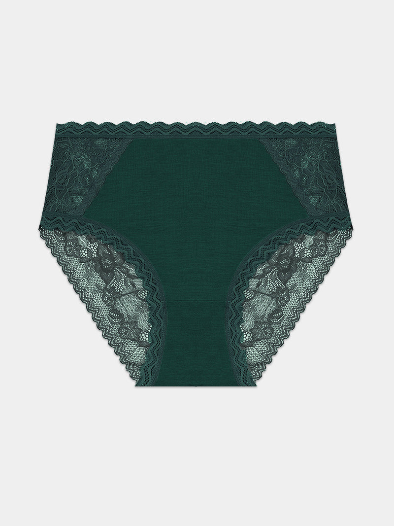 Eco Lace High Rise Brief - Alpine Green Hop Lun Limited