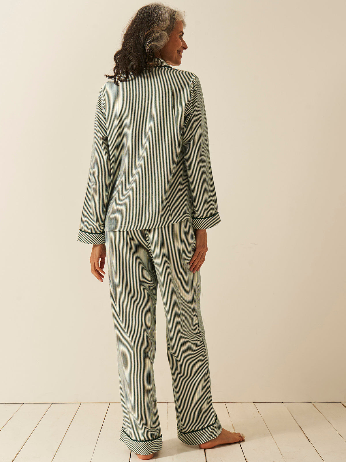 Soft Brushed Woven Pajama Bottoms - Alpine Stripe
