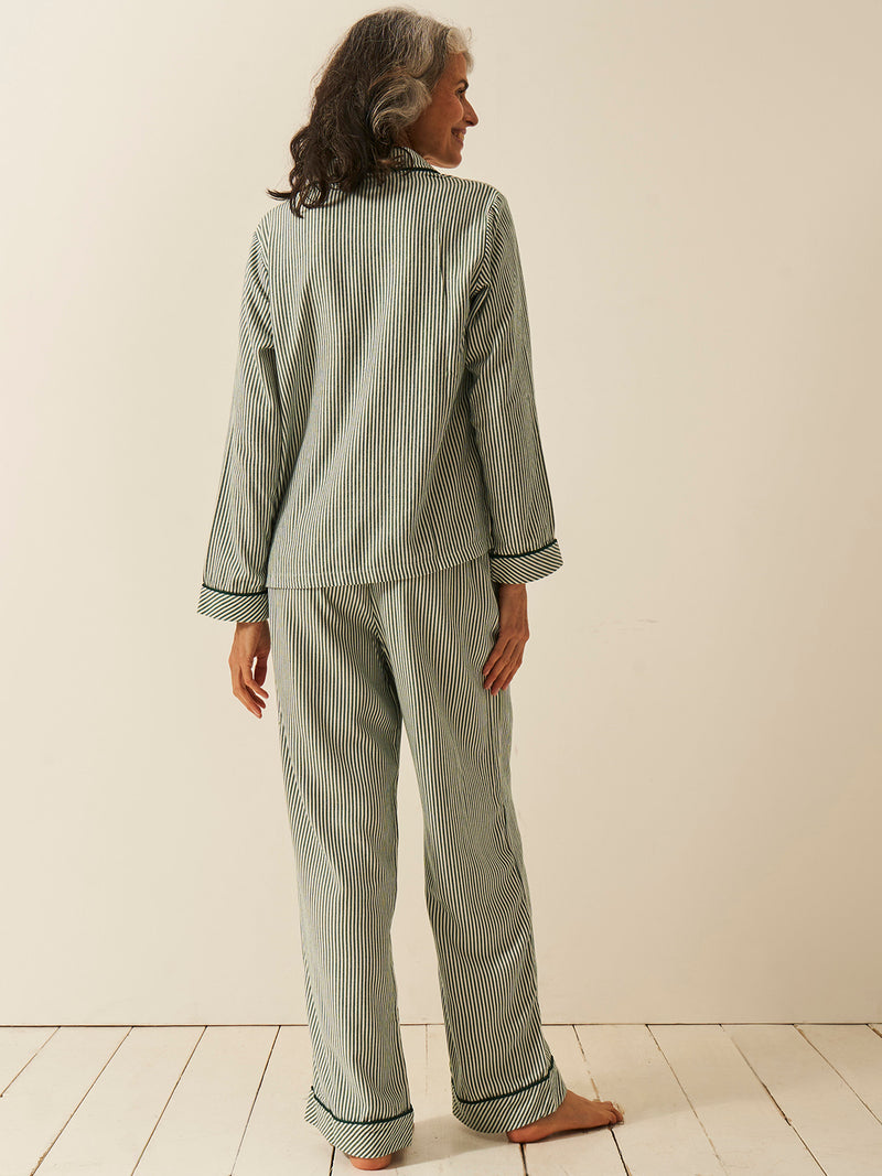 Soft Brushed Woven Pajama Bottoms - Alpine Stripe