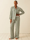 Soft Brushed Woven Pajama Bottoms - Alpine Stripe