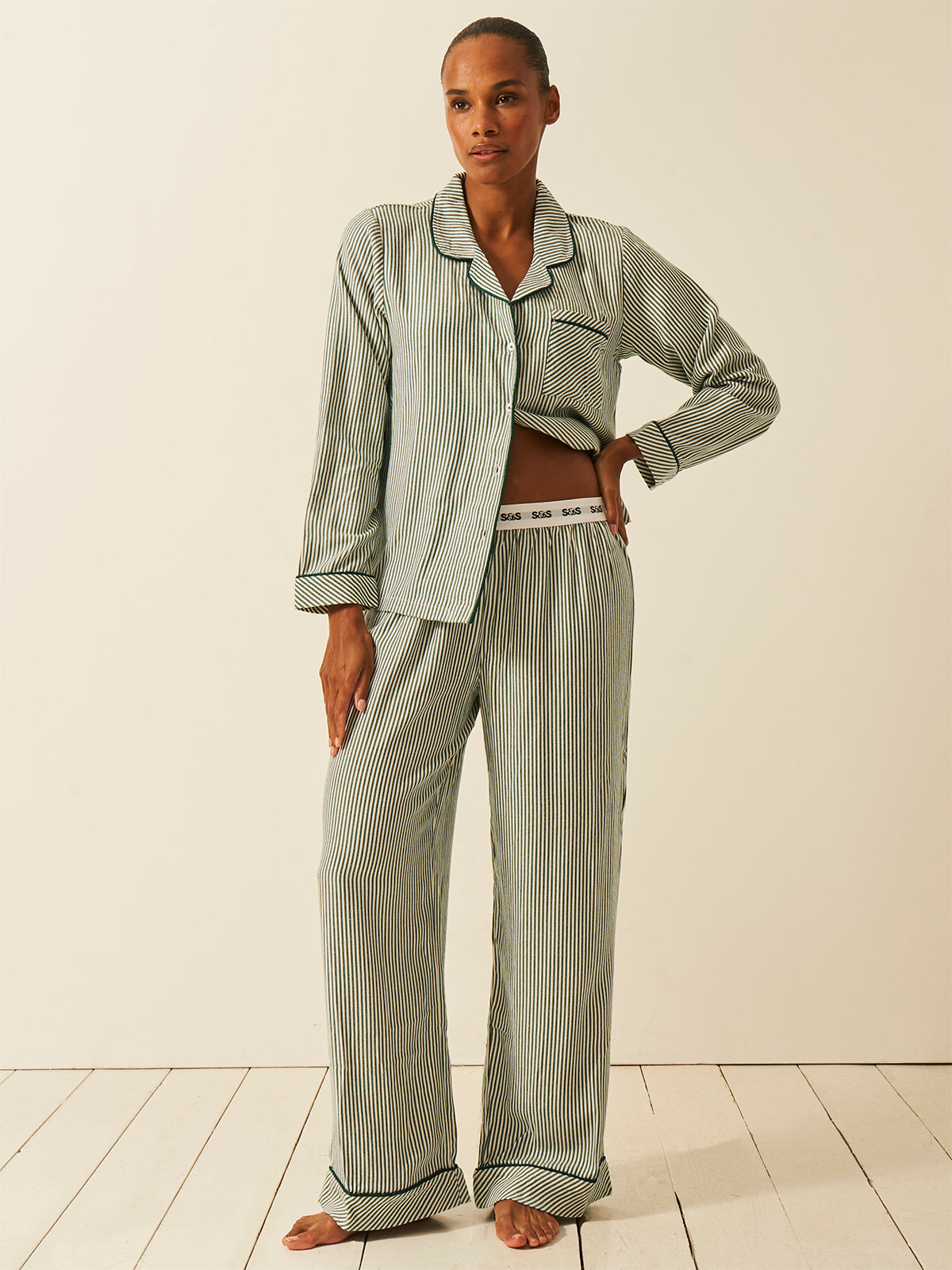 Soft Brushed Woven Pajama Bottoms - Alpine Stripe Fast Track Sourcing FZC LLC
