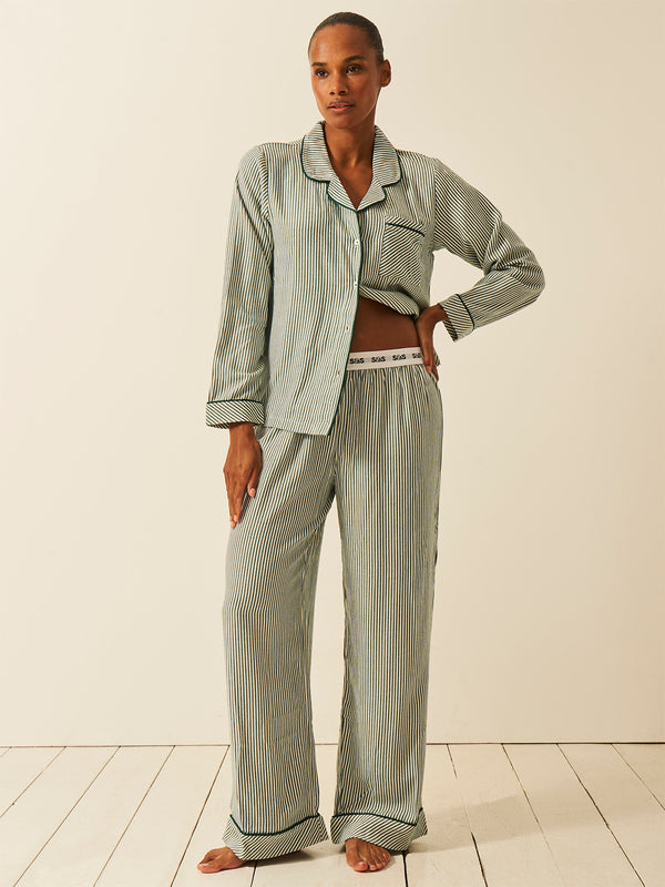 Soft Brushed Woven Pajama Bottoms - Alpine Stripe Fast Track Sourcing FZC LLC