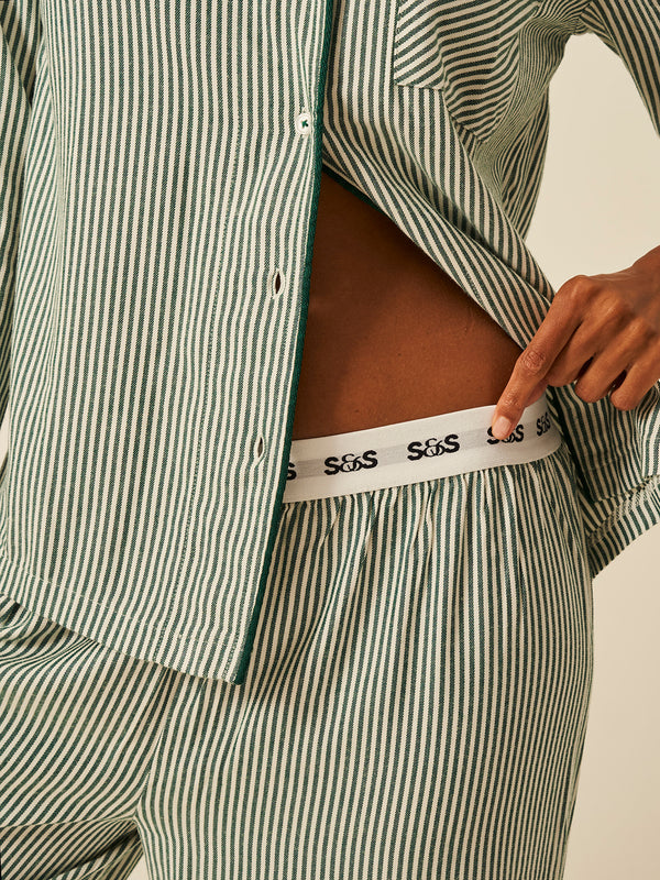 Soft Brushed Woven Pajama Bottoms - Alpine Stripe Fast Track Sourcing FZC LLC