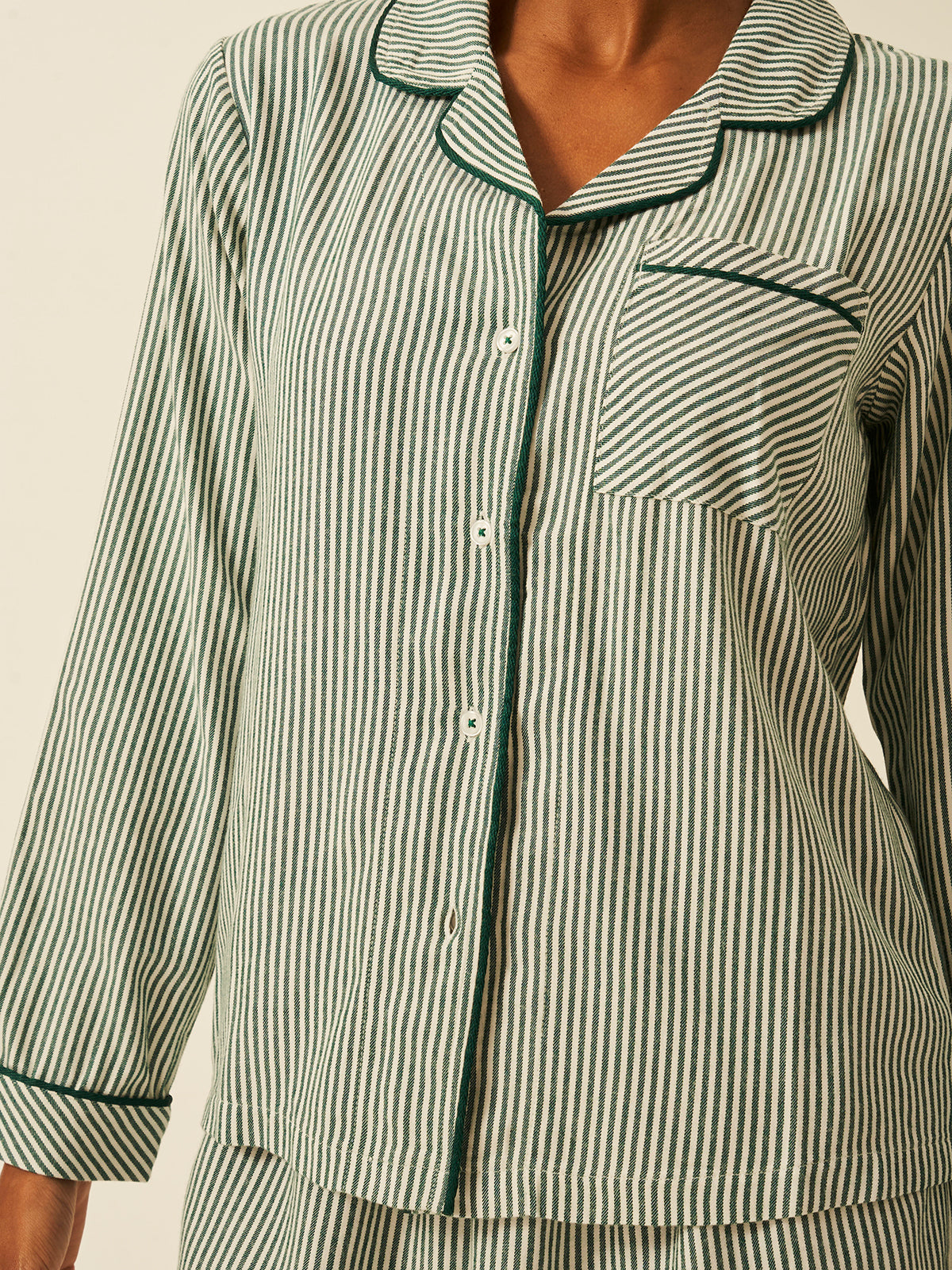 Soft Brushed Woven Pajama Top - Alpine Stripe Fast Track Sourcing FZC LLC